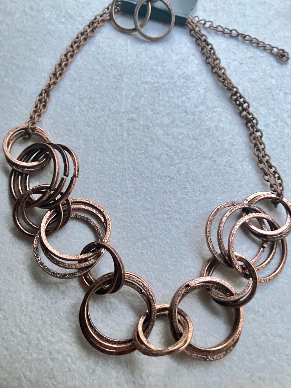 Rustic copper ring necklace - Picture 2 of 2